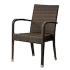 【2脚セット】ガーデンチェア(バミューダ 肘付き DBR) 2枚目画像