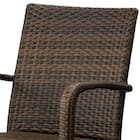 【2脚セット】ガーデンチェア(バミューダ 肘付き DBR) 3枚目画像