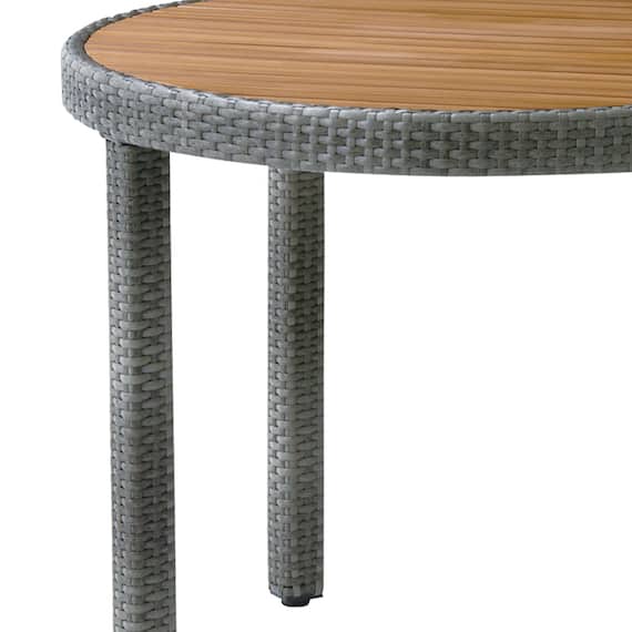 【屋外対応】ガーデンテーブル(エーゲ2 円形 GY) 3枚目画像