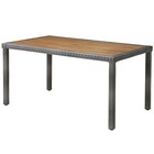 【屋外対応】ガーデンテーブル+チェア5点セット(エーゲ4 長方形+バミューダ 専用ウエイト付き GY) 2枚目画像