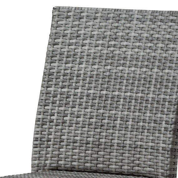 【屋外対応】ガーデンテーブル+チェア5点セット(エーゲ4 長方形+バミューダ 専用ウエイト付き GY) 7枚目画像