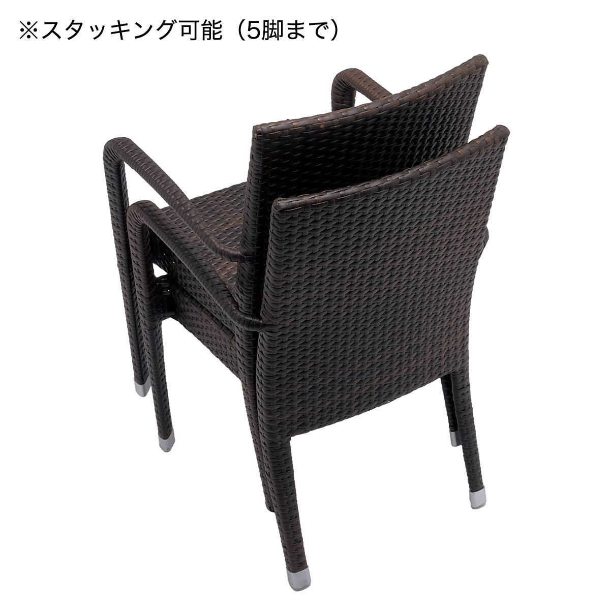 屋外対応】ガーデンテーブル+チェア7点セット(エーゲ4 長方形+