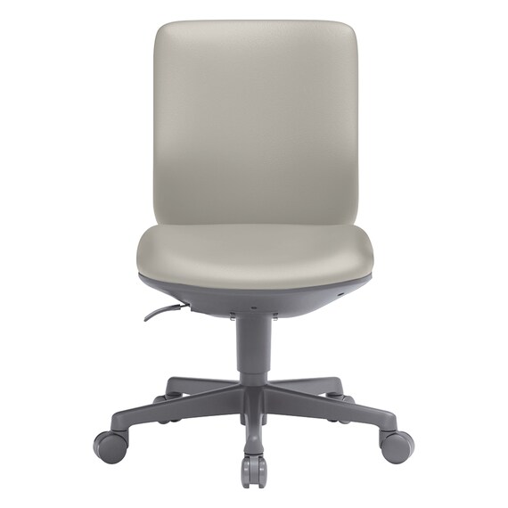 オフィスチェア(OA-3105 ローバック PVC LGY) 2枚目画像