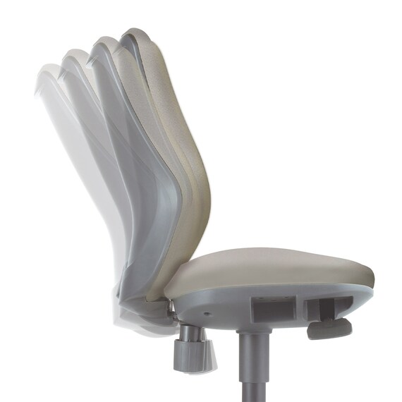 オフィスチェア(OA-3105 ローバック PVC LGY) 4枚目画像