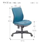 オフィスチェア(OA-3105 ローバック PVC LGY) 8枚目画像