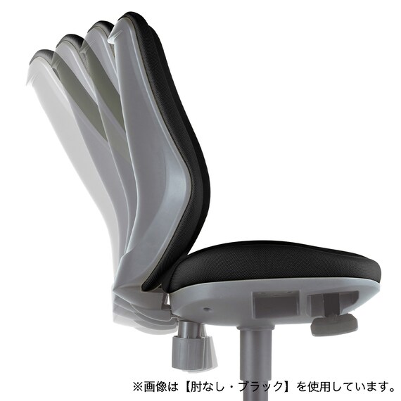 オフィスチェア(OA-3115 ローバック 布 肘付き GY) 4枚目画像