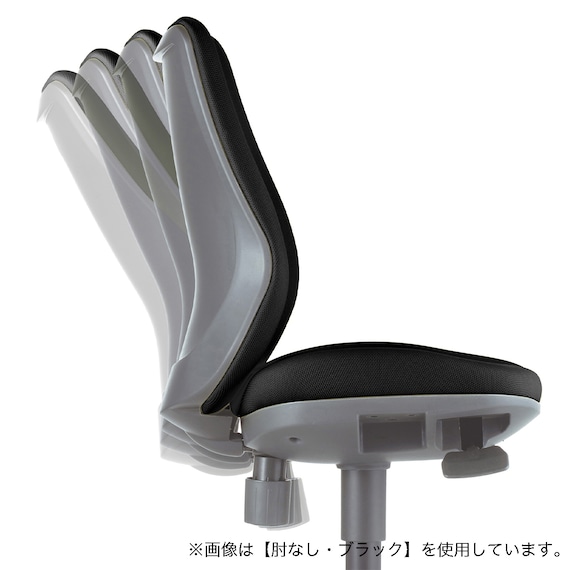 オフィスチェア(OA-3115 ローバック 布 肘付き GY) 4枚目画像