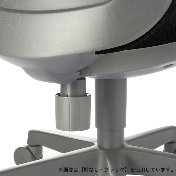 オフィスチェア(OA-3115 ローバック 布 肘付き GY) 5枚目画像