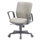 オフィスチェア(OA-3115 ローバック PVC 肘付き LGY) 1枚目画像