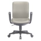 オフィスチェア(OA-3115 ローバック PVC 肘付き LGY) 2枚目画像