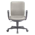 オフィスチェア(OA-3115 ローバック PVC 肘付き LGY) 2枚目画像