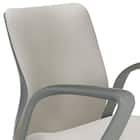 オフィスチェア(OA-3115 ローバック PVC 肘付き LGY) 3枚目画像