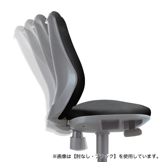 オフィスチェア(OA-3115 ローバック PVC 肘付き LGY) 4枚目画像