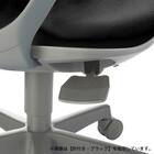 オフィスチェア(OA-3115 ローバック PVC 肘付き LGY) 6枚目画像