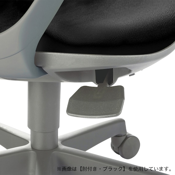 オフィスチェア(OA-3115 ローバック PVC 肘付き LGY) 6枚目画像