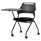 ミーティングチェア(MC587TRB 背:樹脂 右側メモ台付き BK) 1枚目画像