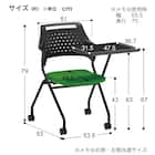 ミーティングチェア(MC587TRB 背:樹脂 右側メモ台付き BK) 9枚目画像