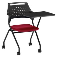 ミーティングチェア(MC587TLB 背:樹脂 左メモ台付き)