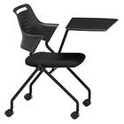 ミーティングチェア(MC587TLB 背:樹脂 左側メモ台付き BK) 2枚目画像