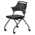 ミーティングチェア(MC587B PVC 背:樹脂 BK ) 1枚目画像