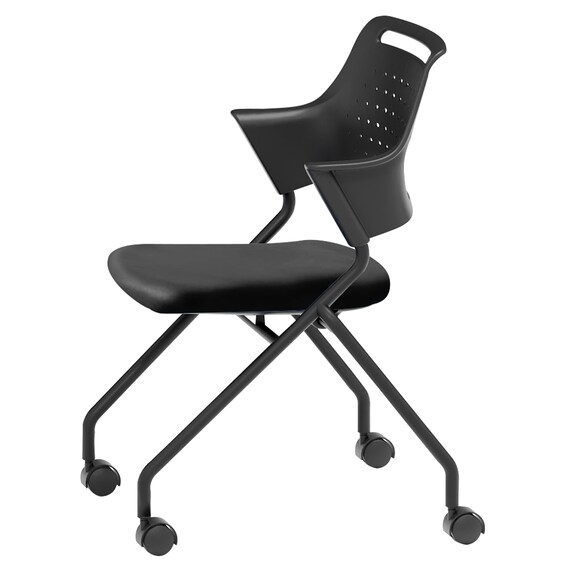 ミーティングチェア(MC587B PVC 背:樹脂 BK ) 2枚目画像