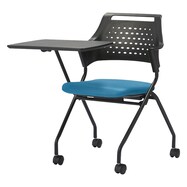 ミーティングチェア(MC587TRB PVC 背:樹脂 右メモ台付き)