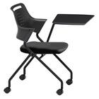 ミーティングチェア(MC587TLB PVC 背:樹脂 左側メモ台付き BK) 2枚目画像