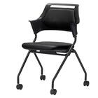 ミーティングチェア(MC597B PVC 背:パッド BK) 1枚目画像