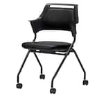 ミーティングチェア(MC597B PVC 背:パッド BK) 1枚目画像