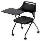 ミーティングチェア(MC597TRB PVC 背:パッド 右側メモ台付き BK) 1枚目画像