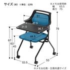 ミーティングチェア(MC597TRB PVC 背:パッド 右側メモ台付き BK) 7枚目画像