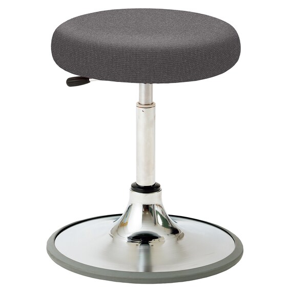 昇降チェア(CA-P13B-Z 円盤脚 ラバープロテクタ 布-GY) 1枚目画像