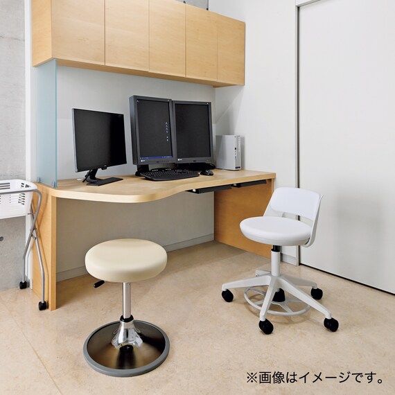 昇降チェア(CA-P13B-Z 円盤脚 ラバープロテクタ 布-GY) 6枚目画像