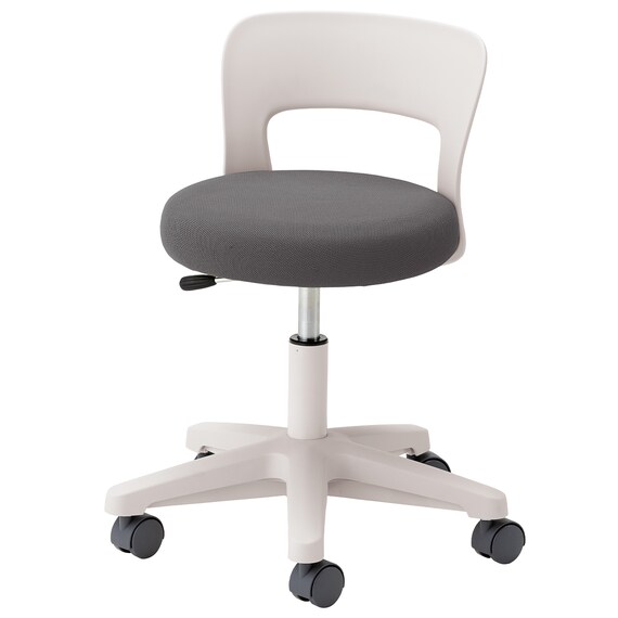 昇降チェア(CA-14-Z 背付き キャスター脚 布-GY) 1枚目画像