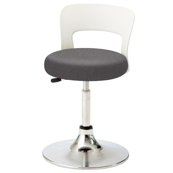昇降チェア(CA-14B-Z 背付き 円盤脚 布-GY) 1枚目画像