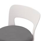 昇降チェア(CA-P14B-Z 背付き 円盤脚 ラバープロテクタ 布-GY) 2枚目画像