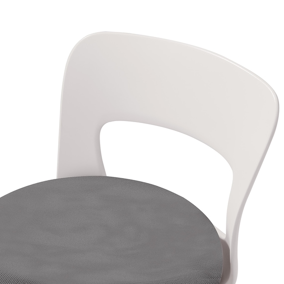 昇降チェア(CA-P14B-Z 背付き 円盤脚 ラバープロテクタ 布-GY) 2枚目画像