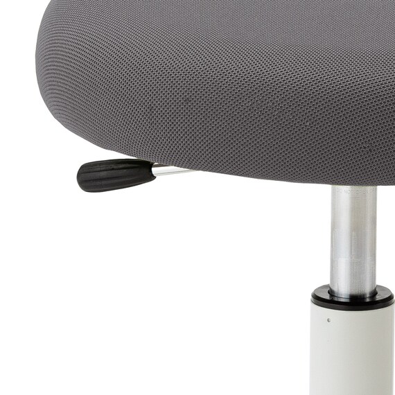 昇降チェア(CA-P14B-Z 背付き 円盤脚 ラバープロテクタ 布-GY) 3枚目画像