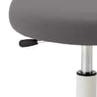 昇降チェア(CA-P14B-Z 背付き 円盤脚 ラバープロテクタ 布-GY) 3枚目画像