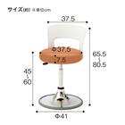 昇降チェア(CA-P14B-Z 背付き 円盤脚 ラバープロテクタ 布-GY) 7枚目画像