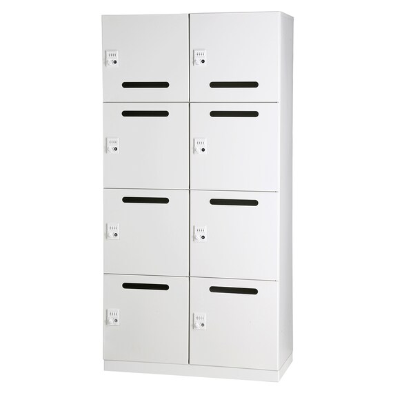パーソナルロッカー(8人用 4段 投函口あり HOS-PDAT17408X WH) 1枚目画像