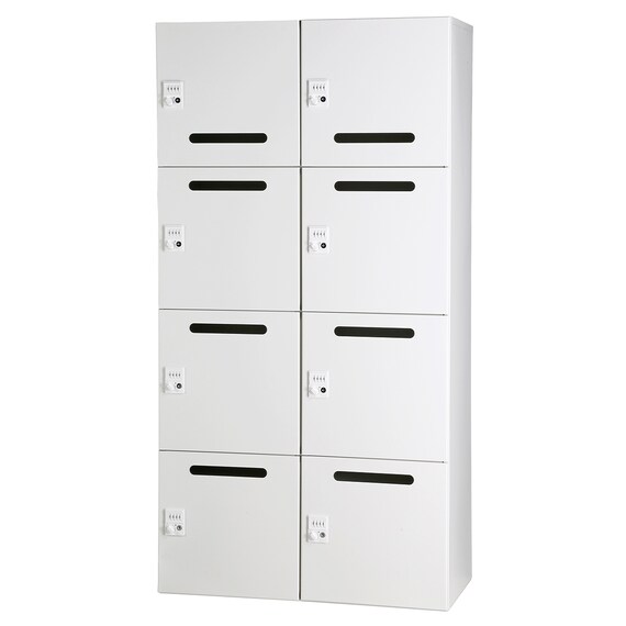パーソナルロッカー(8人用 4段 投函口あり HOS-PDAT17408X WH) 2枚目画像