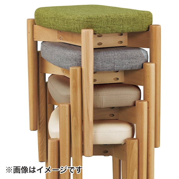 木製スツール(RM-401 スクエア Gシルク#5 IV) 11枚目画像