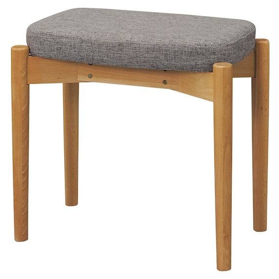 木製スツール(RM-401 スクエア 布#63 GY) 2枚目画像