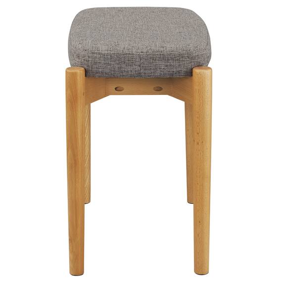 木製スツール(RM-401 スクエア 布#63 GY) 4枚目画像