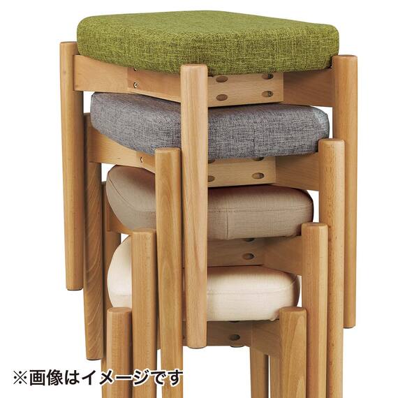 木製スツール(RM-401 スクエア 布#63 GY) 11枚目画像