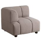 布張りソファ3点セット (ブーケ 左肘+右肘+肘なし スツール付き BE) 3枚目画像