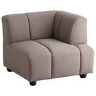 布張りソファ3点セット (ブーケ 左肘+右肘+肘なし スツール付き BE) 5枚目画像