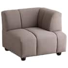 布張りソファ3点セット (ブーケ 左肘+右肘+肘なし スツール付き BE) 5枚目画像