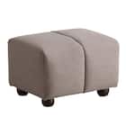 布張りソファ3点セット (ブーケ 左肘+右肘+肘なし スツール付き BE) 6枚目画像